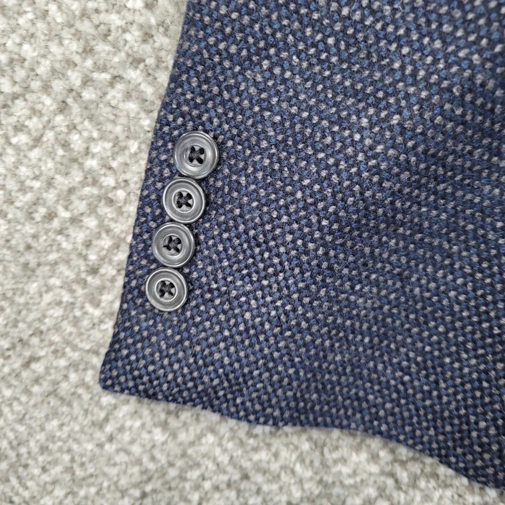Austin Reed Jacobson's Mens 44R Blue Micro Pattern 3 Button Blazer Sport Coat